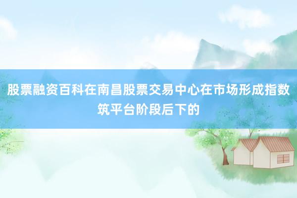 股票融资百科在南昌股票交易中心在市场形成指数筑平台阶段后下的