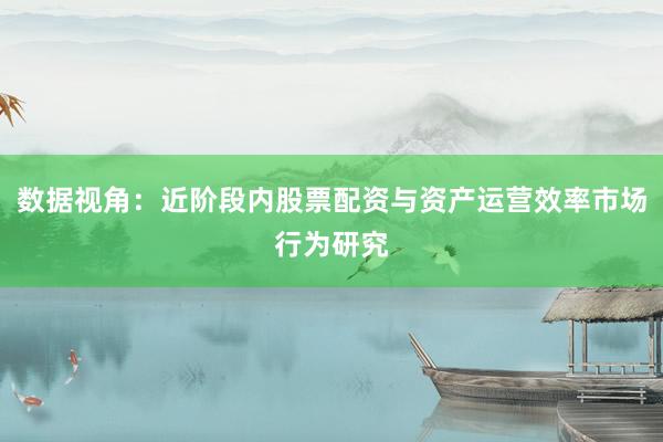数据视角：近阶段内股票配资与资产运营效率市场行为研究