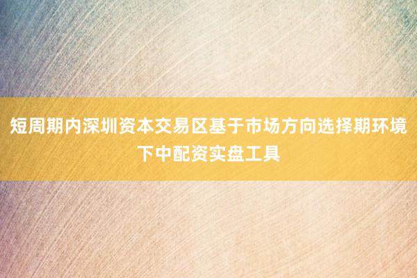 短周期内深圳资本交易区基于市场方向选择期环境下中配资实盘工具
