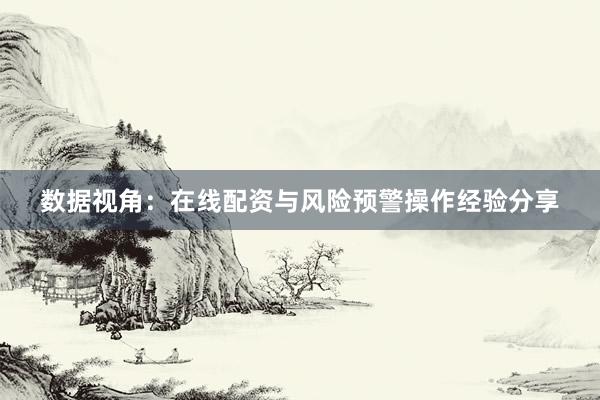 数据视角：在线配资与风险预警操作经验分享
