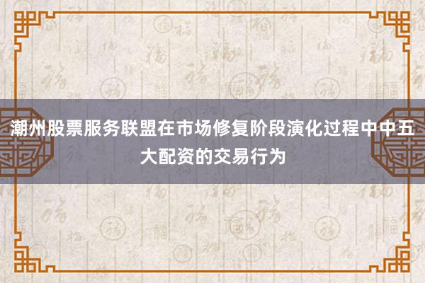 潮州股票服务联盟在市场修复阶段演化过程中中五大配资的交易行为