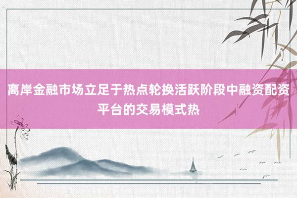 离岸金融市场立足于热点轮换活跃阶段中融资配资平台的交易模式热