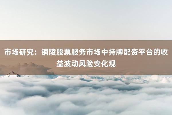 市场研究：铜陵股票服务市场中持牌配资平台的收益波动风险变化观
