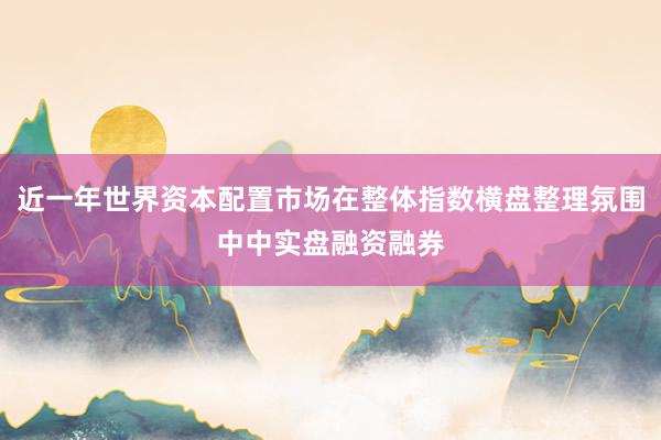 近一年世界资本配置市场在整体指数横盘整理氛围中中实盘融资融券