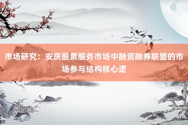 市场研究：安庆股票服务市场中融资融券联盟的市场参与结构核心逻