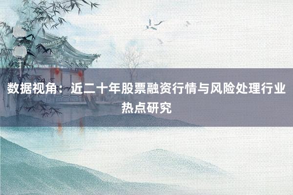 数据视角：近二十年股票融资行情与风险处理行业热点研究