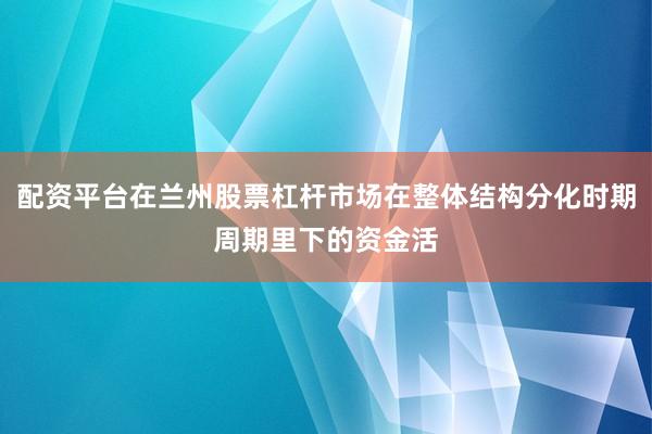 配资平台在兰州股票杠杆市场在整体结构分化时期周期里下的资金活