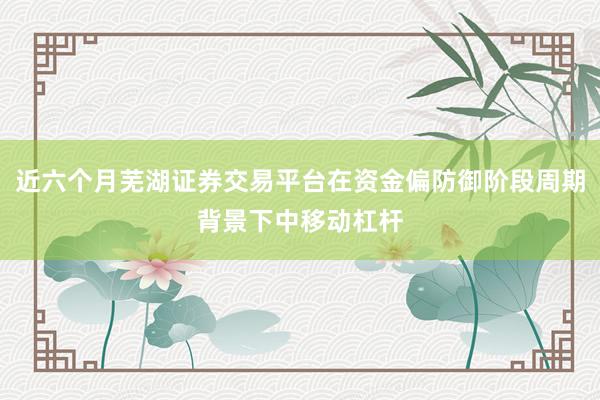 近六个月芜湖证券交易平台在资金偏防御阶段周期背景下中移动杠杆
