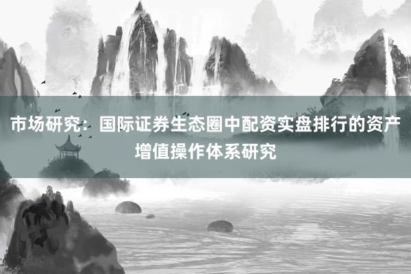 市场研究：国际证券生态圈中配资实盘排行的资产增值操作体系研究