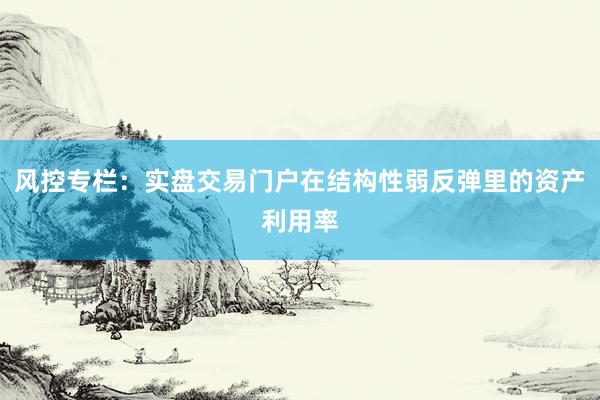 风控专栏：实盘交易门户在结构性弱反弹里的资产利用率