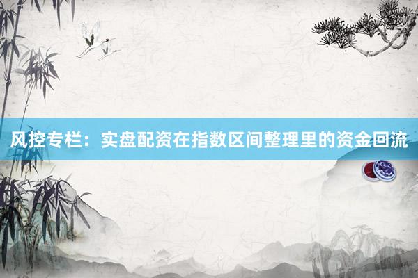 风控专栏：实盘配资在指数区间整理里的资金回流