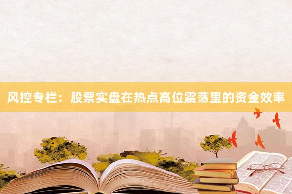 风控专栏：股票实盘在热点高位震荡里的资金效率