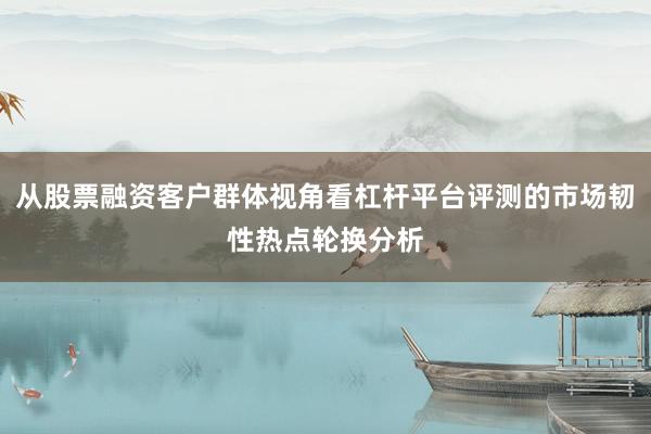 从股票融资客户群体视角看杠杆平台评测的市场韧性热点轮换分析
