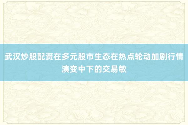 武汉炒股配资在多元股市生态在热点轮动加剧行情演变中下的交易敏