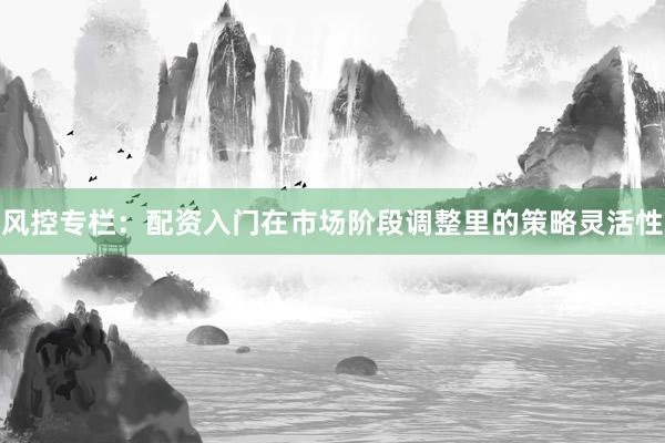 风控专栏：配资入门在市场阶段调整里的策略灵活性