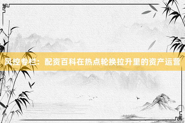 风控专栏:配资百科在热点轮换拉升里的资产运营