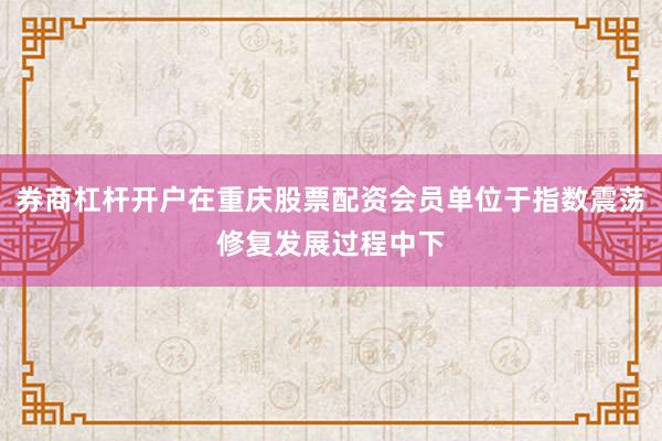 券商杠杆开户在重庆股票配资会员单位于指数震荡修复发展过程中下