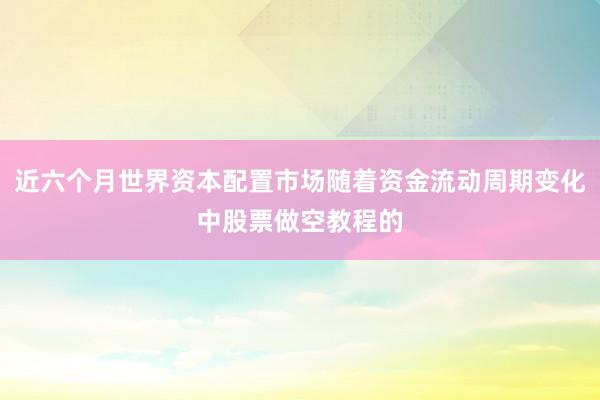 近六个月世界资本配置市场随着资金流动周期变化中股票做空教程的