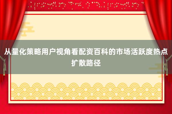 从量化策略用户视角看配资百科的市场活跃度热点扩散路径