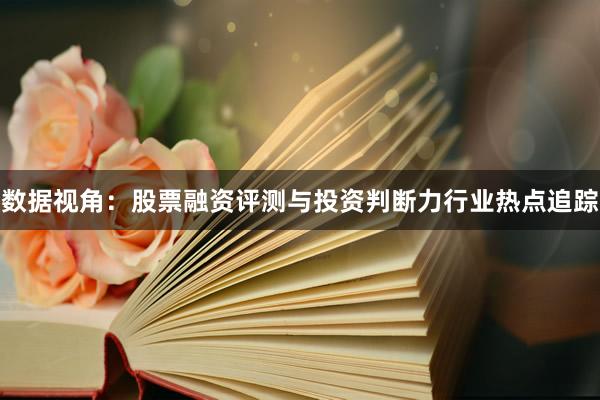 数据视角：股票融资评测与投资判断力行业热点追踪