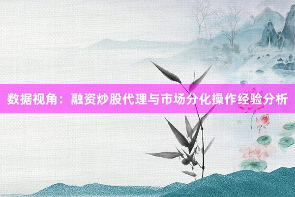 数据视角：融资炒股代理与市场分化操作经验分析