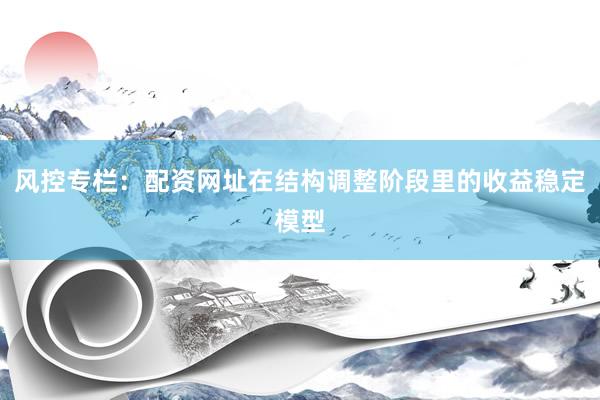 风控专栏：配资网址在结构调整阶段里的收益稳定模型