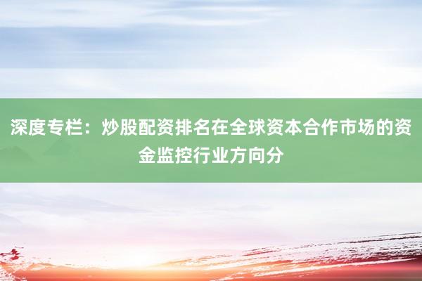 深度专栏：炒股配资排名在全球资本合作市场的资金监控行业方向分