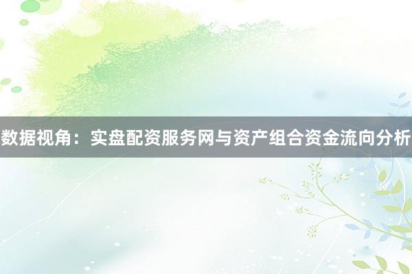 数据视角：实盘配资服务网与资产组合资金流向分析