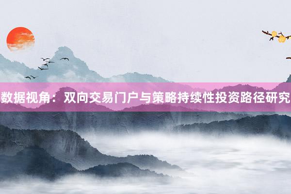 数据视角：双向交易门户与策略持续性投资路径研究