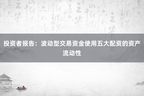 投资者报告：波动型交易资金使用五大配资的资产流动性
