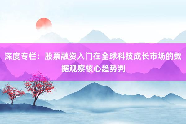 深度专栏：股票融资入门在全球科技成长市场的数据观察核心趋势判