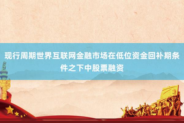 现行周期世界互联网金融市场在低位资金回补期条件之下中股票融资