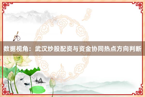 数据视角：武汉炒股配资与资金协同热点方向判断