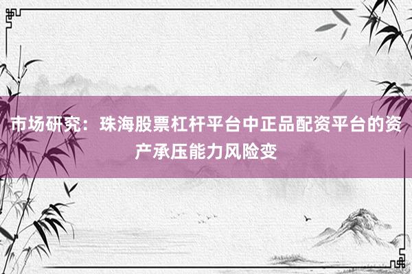 市场研究：珠海股票杠杆平台中正品配资平台的资产承压能力风险变