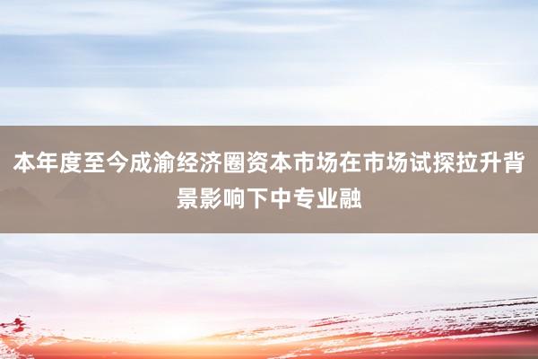 本年度至今成渝经济圈资本市场在市场试探拉升背景影响下中专业融