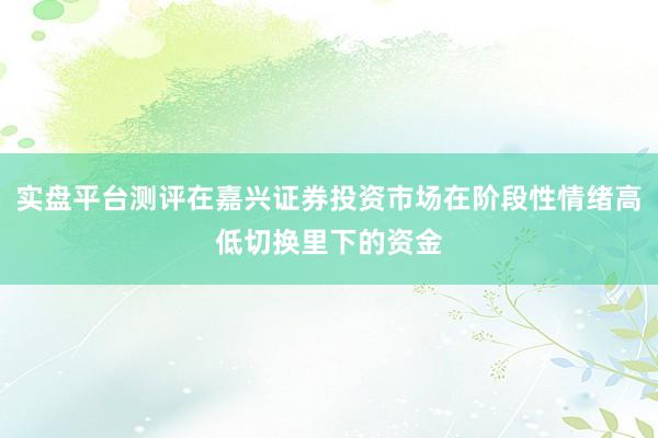 实盘平台测评在嘉兴证券投资市场在阶段性情绪高低切换里下的资金