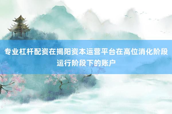 专业杠杆配资在揭阳资本运营平台在高位消化阶段运行阶段下的账户