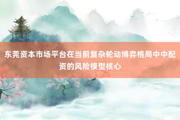 东莞资本市场平台在当前复杂轮动博弈格局中中配资的风险模型核心