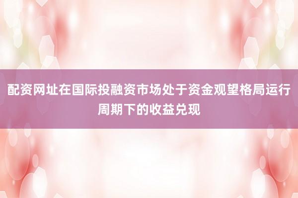 配资网址在国际投融资市场处于资金观望格局运行周期下的收益兑现