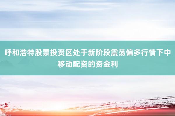 呼和浩特股票投资区处于新阶段震荡偏多行情下中移动配资的资金利