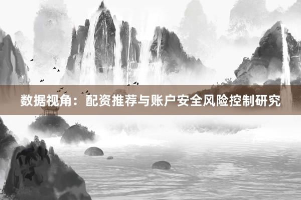 数据视角：配资推荐与账户安全风险控制研究