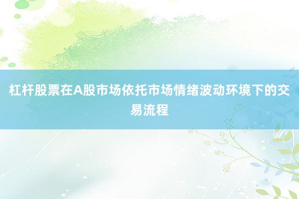 杠杆股票在A股市场依托市场情绪波动环境下的交易流程