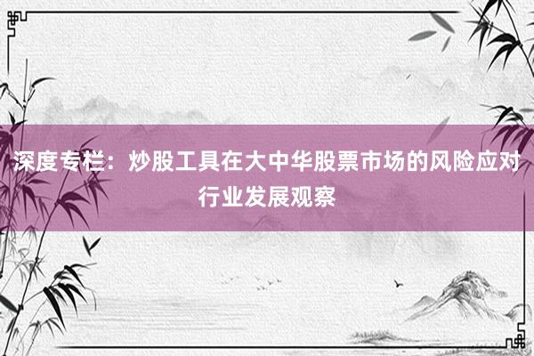 深度专栏：炒股工具在大中华股票市场的风险应对行业发展观察