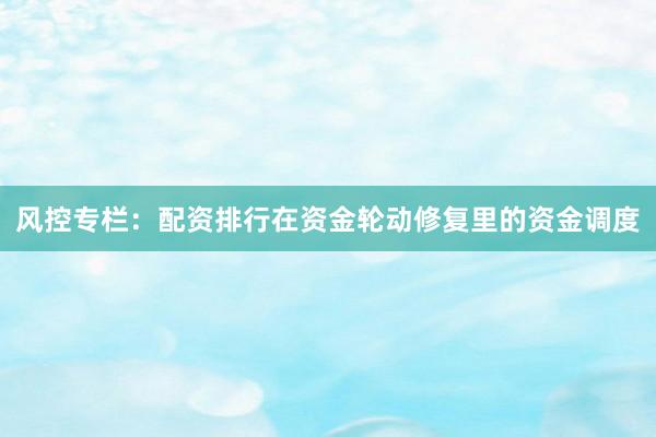 风控专栏：配资排行在资金轮动修复里的资金调度
