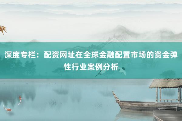 深度专栏：配资网址在全球金融配置市场的资金弹性行业案例分析