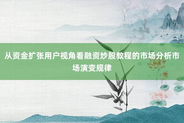 从资金扩张用户视角看融资炒股教程的市场分析市场演变规律