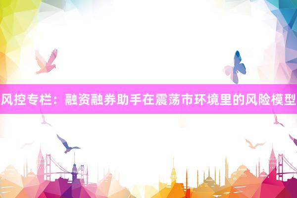 风控专栏：融资融券助手在震荡市环境里的风险模型
