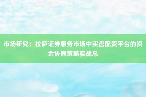 市场研究：拉萨证券服务市场中实盘配资平台的资金协同策略实战总