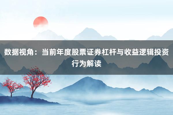 数据视角：当前年度股票证券杠杆与收益逻辑投资行为解读