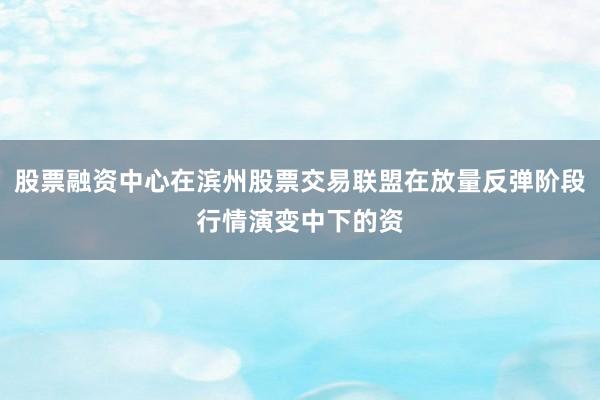 股票融资中心在滨州股票交易联盟在放量反弹阶段行情演变中下的资